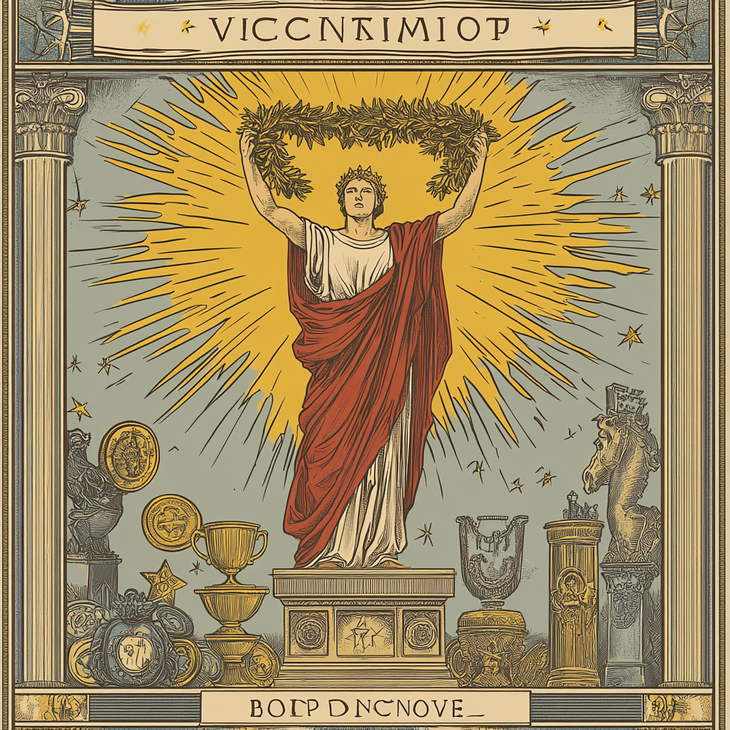 Tarot card representing success achievement victory