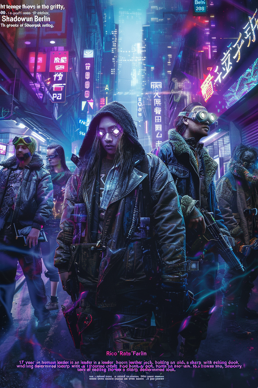 Cyberpunk Teenage Thieves Neon Berlin