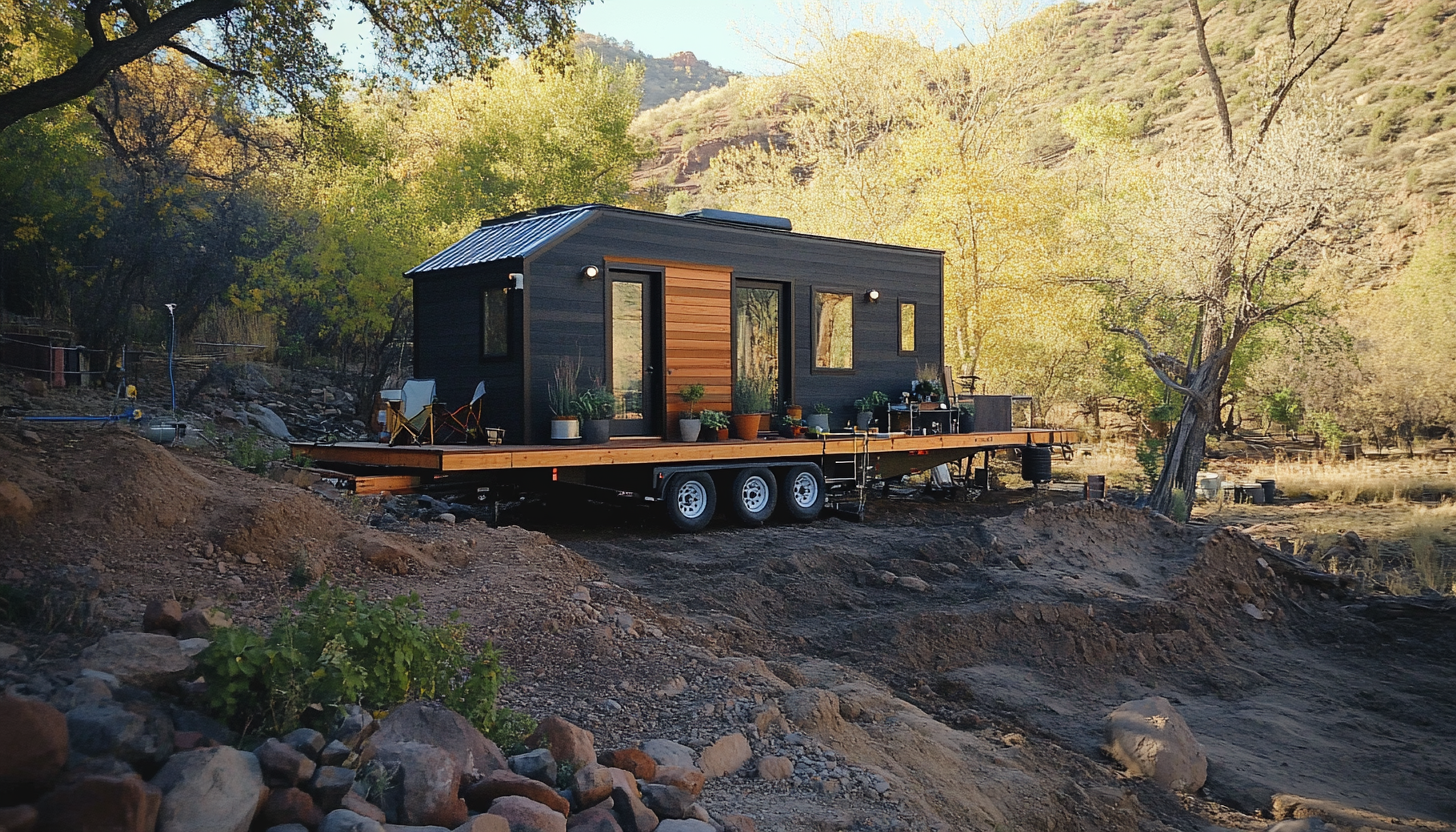 Tiny House Leveling on Trailer