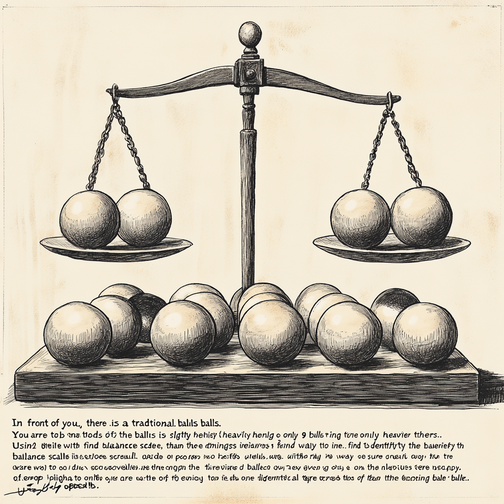 traditional balance scale balls heavier