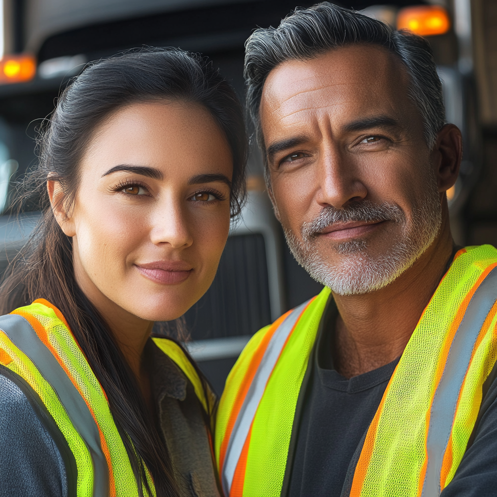 Semi-truck drivers Labor Day celebration