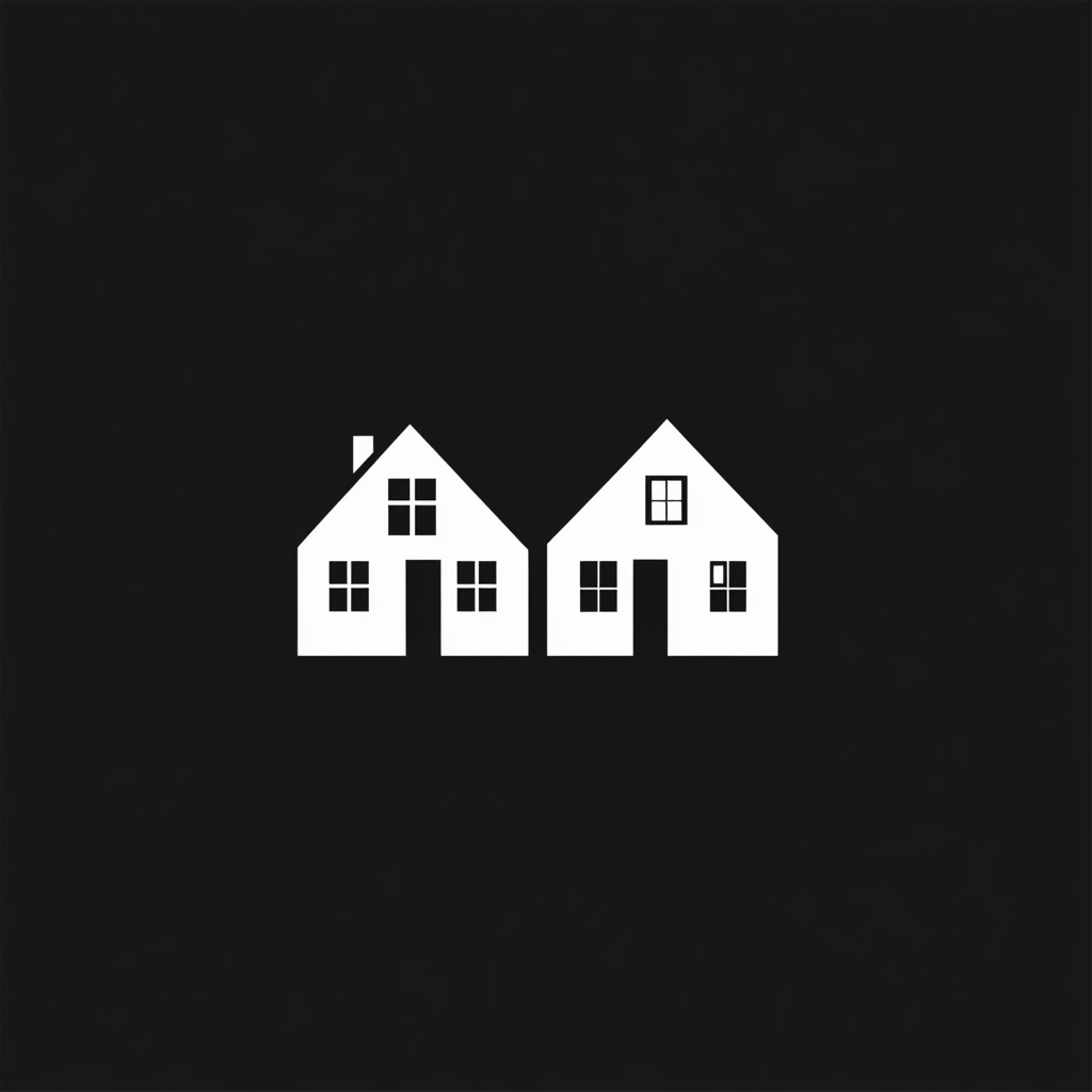 Two houses real estate logo