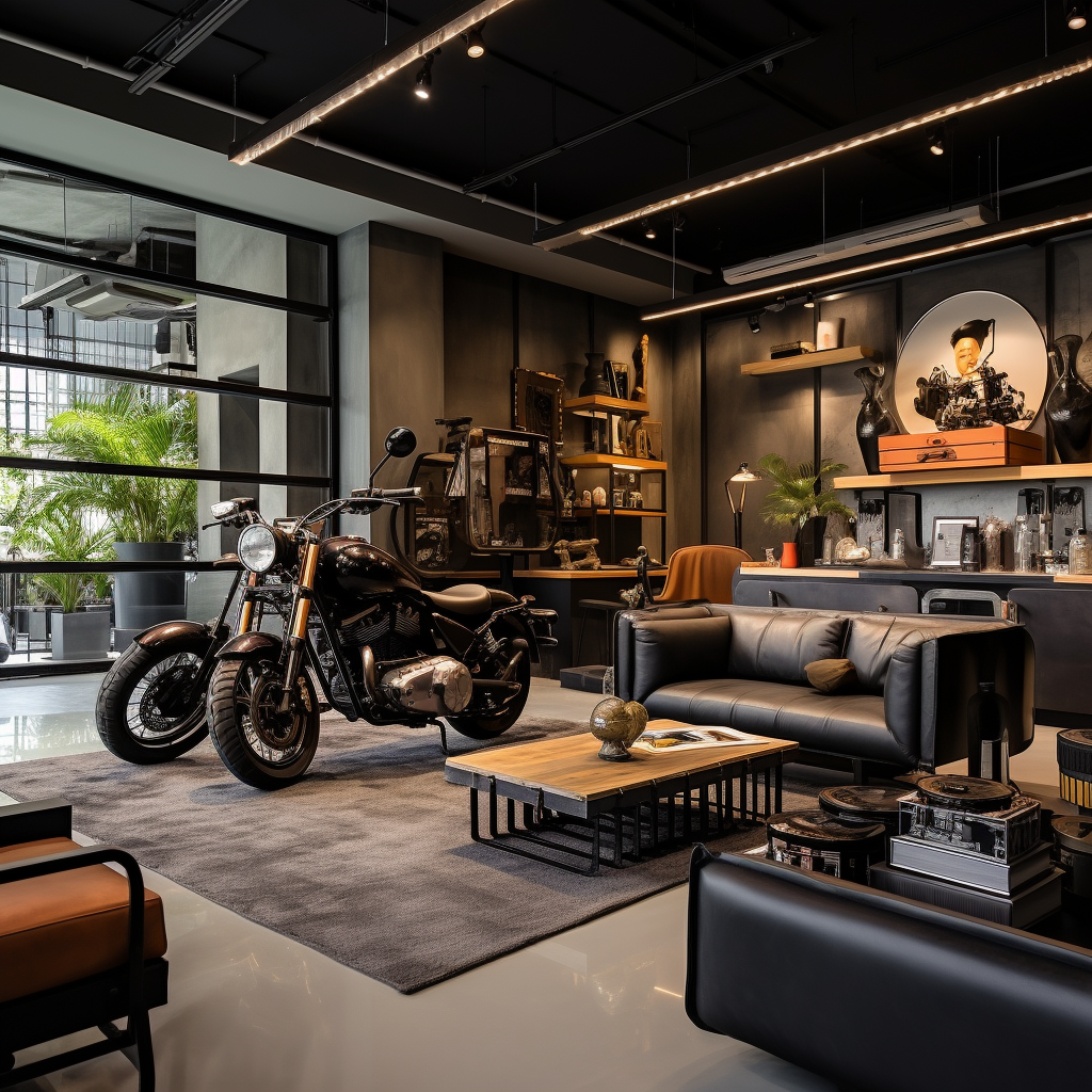 chic motorcycle design elements