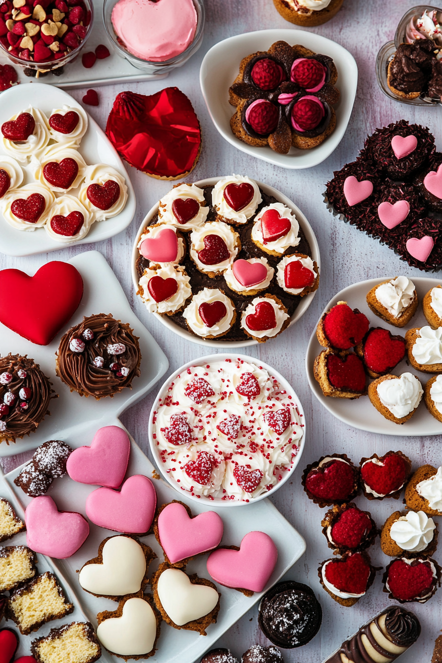 Cookbook Valentines Day Desserts Background