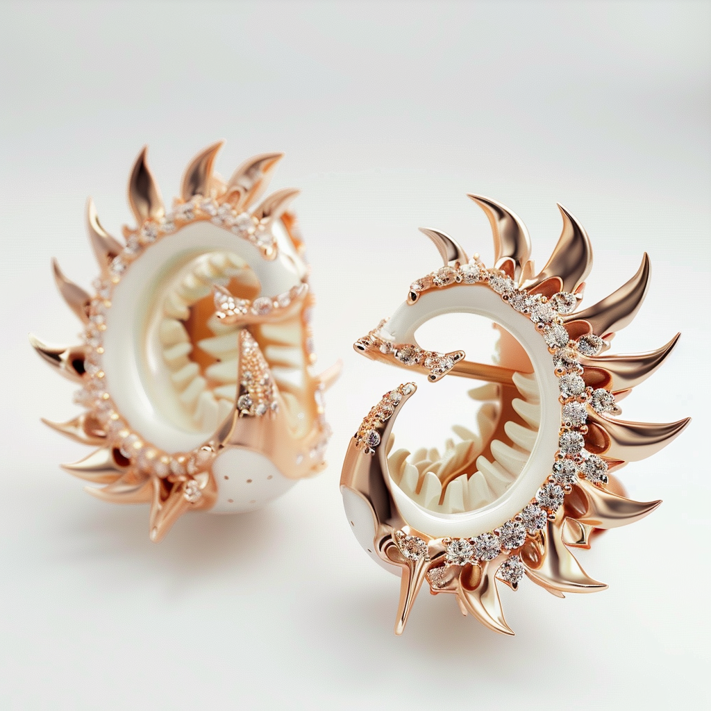 Rose Gold Venus Fly Trap Earrings