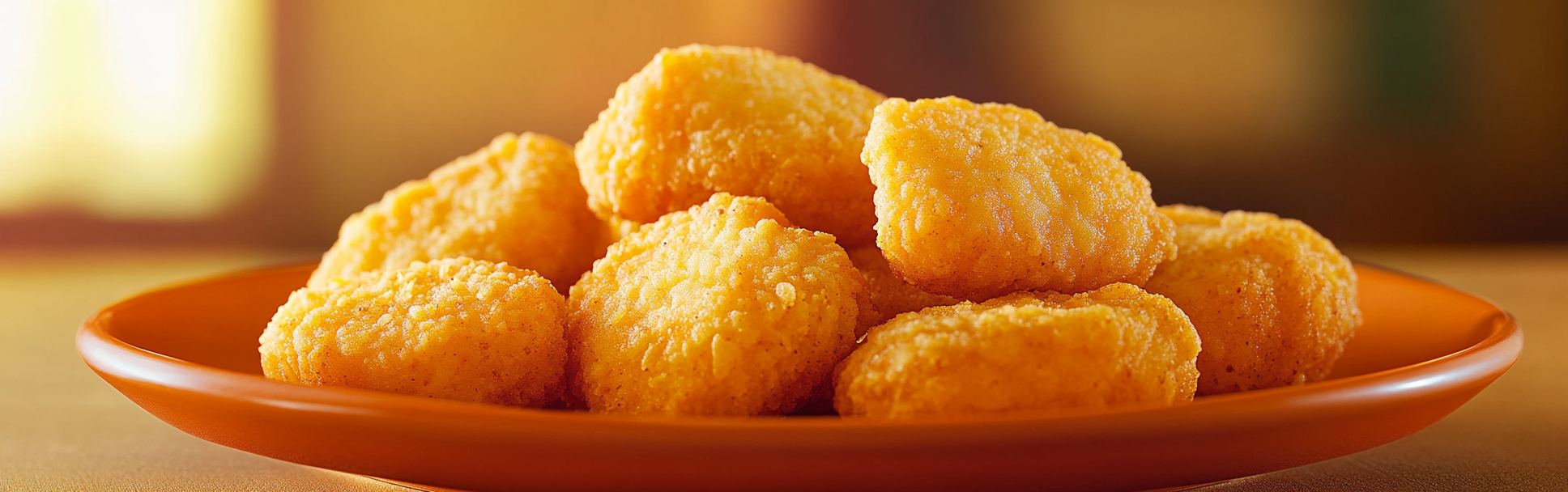 McDonald's Chicken Nuggets on Orange Plate