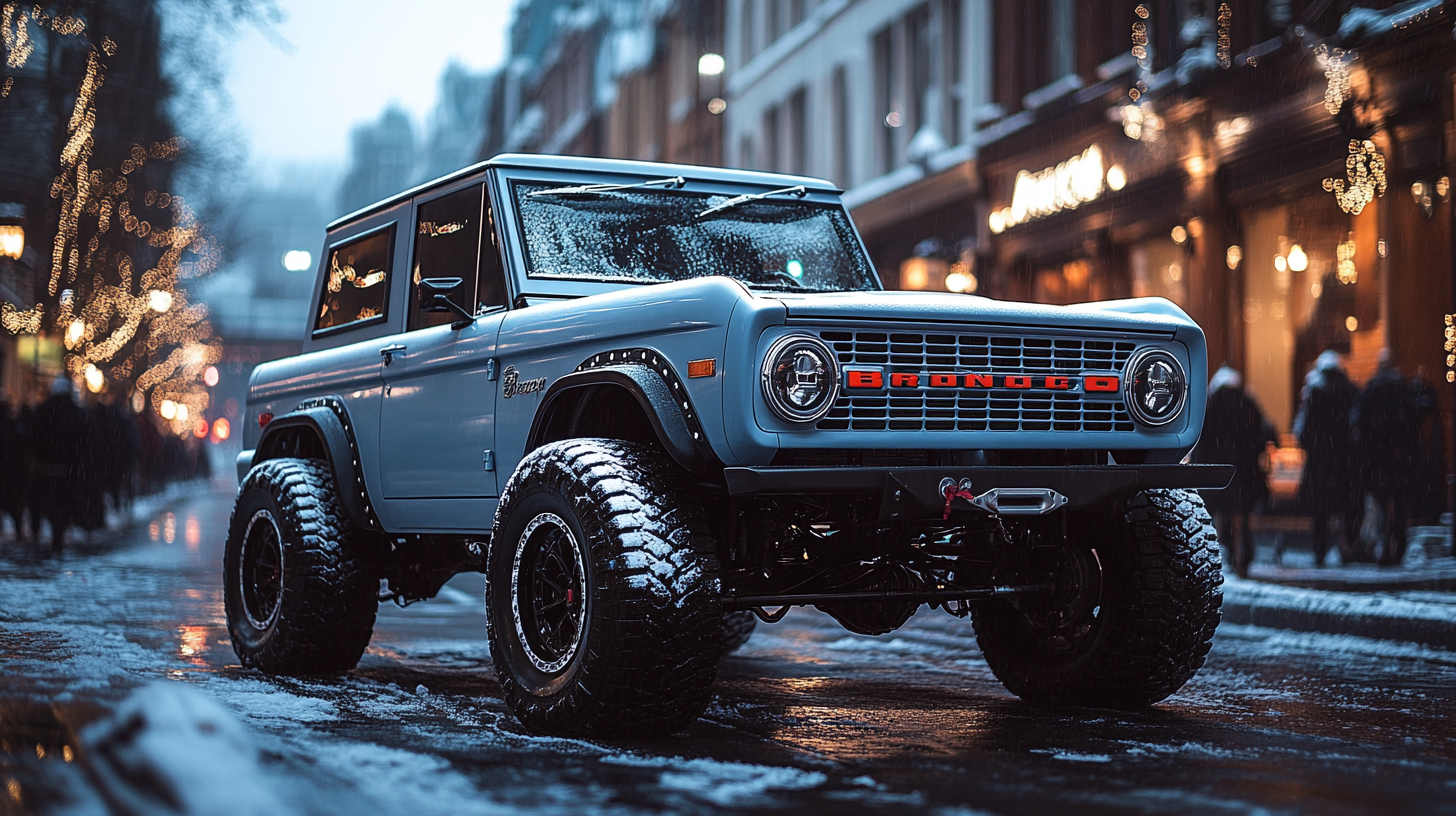 White Ford Bronco in London