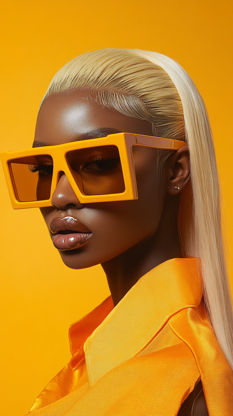 Woman Burberry Sunglasses Yellow Hair