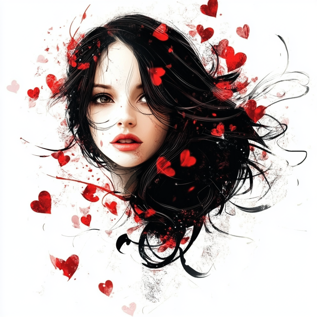 Woman Wild Love Heart Background