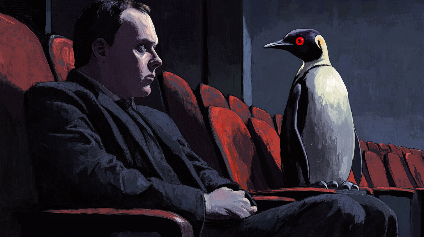 Young Michael Keaton Penguin Movie Theater