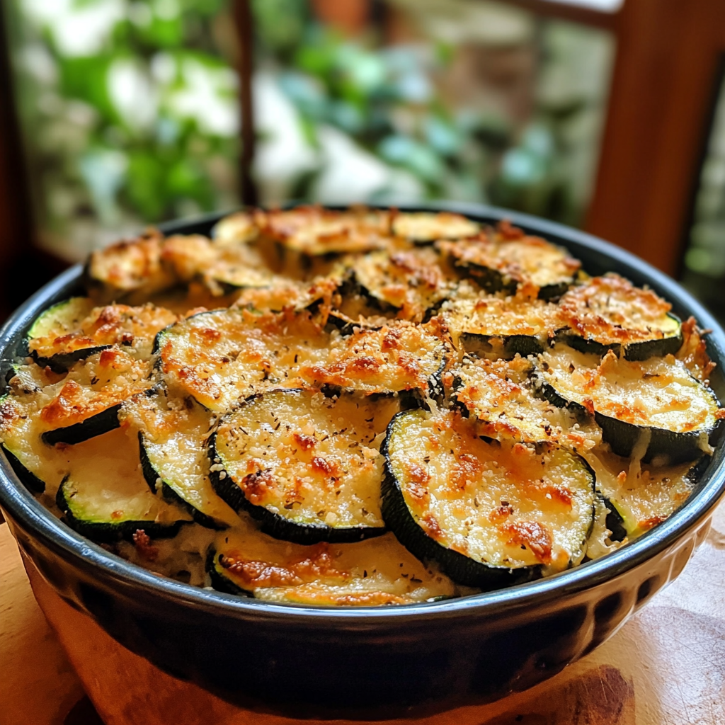 Zucchine Gratinate on Kitchen Table