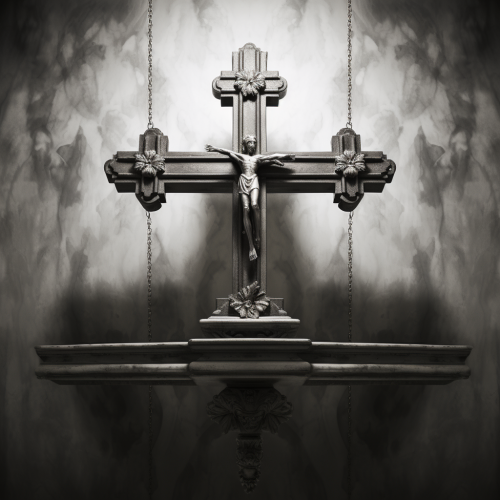 4. Altar cross in black and white