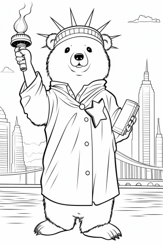 4. Cute bear wearing kurta and exploring New York ?