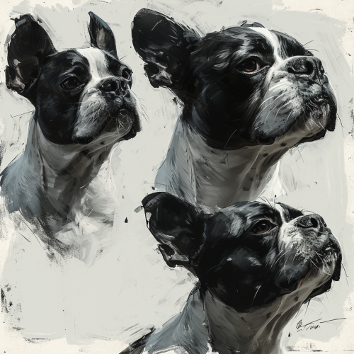 4. Cute Dog Sketch with Various Expressions