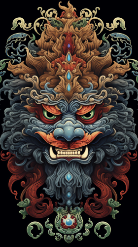 Tibetan-style cover design with a screen world