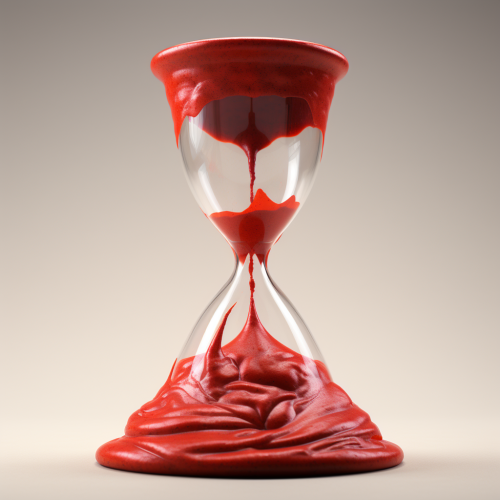 4. Image of a hourglass with ketchup