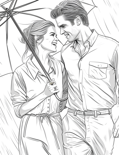 4. Intimate Moment Under Umbrella 4. Intimate Moment Under Umbrella