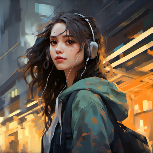 4. Confident girl with expressive features