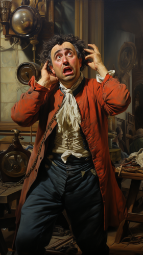 Illustration of a shocked sarcastic assistant