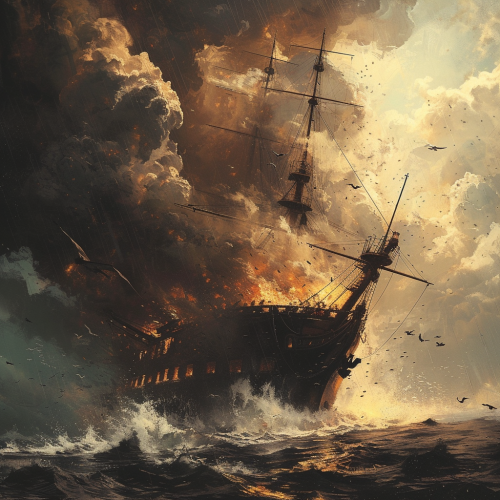 Pirate Attack on 1920s Freight Ship