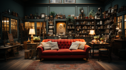 Vintage Christmas living room decor