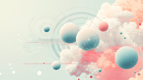 1950s Future Finance: Pastel Atomic-Age Geometry