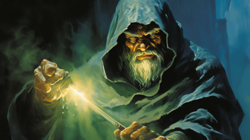 Old Man Githyanki with Green Skin