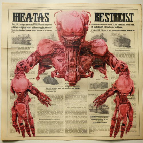 Vintage 1980s meat robot advertisement