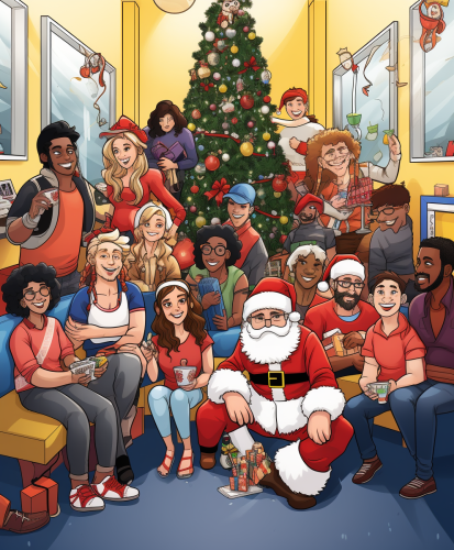 Multigenerational people in action pose for GTA Multigenerational people in action pose for GTA