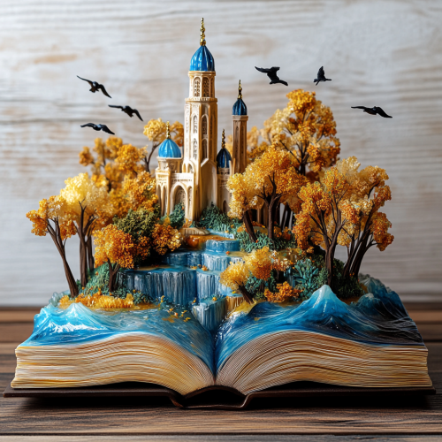 3D Resin Carving of Baghdad Island Book Illustration