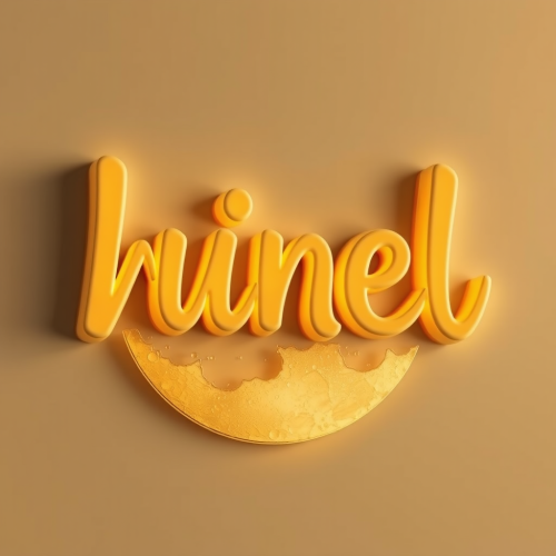 3D Writing of 'Honeymoon' in Warm Colors