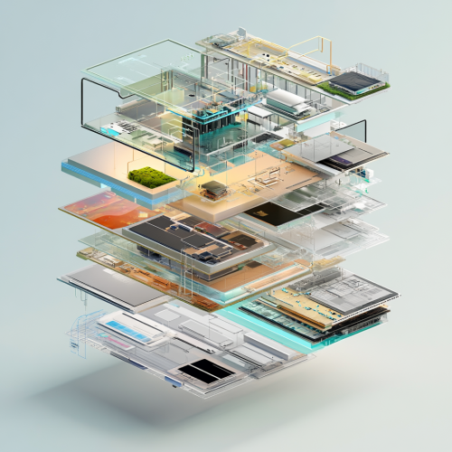 3D digital architecture showcasing DynamicWeb platform components. 3D digital architecture showcasing DynamicWeb platform components.