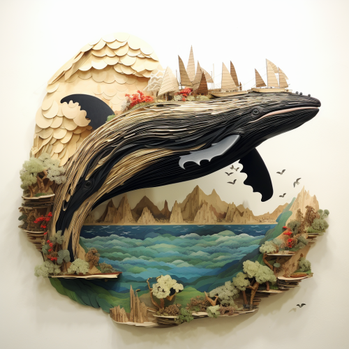 Stunning 3D whale artwork