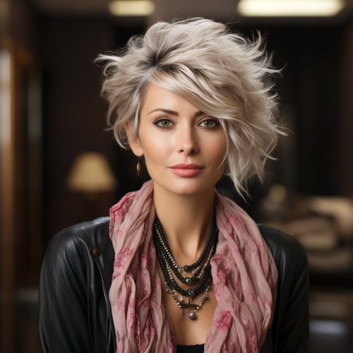 Woman with Short Hair, Casual Style