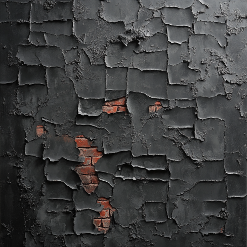 Background of a Charcoal Gray Wall With Peeling Paint