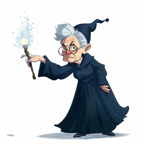 Wizard lady in vintage animation Wizard lady in vintage animation