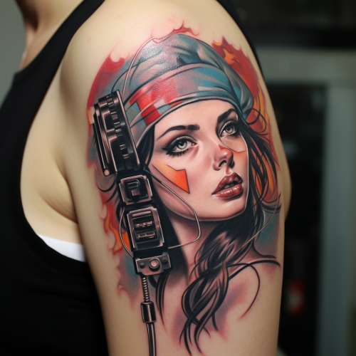 Nostalgic 90s Tattoo Artwork