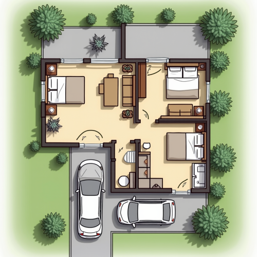 A 25x40 South-Facing House Floor Plan