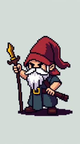 A 2D Pixel Art of Dwarf Character
