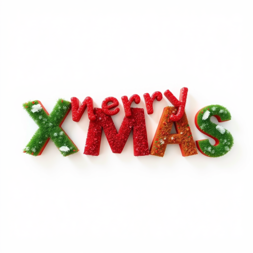 A 3D Merry XMAS in Christmas textures.