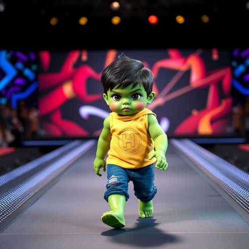 A Baby Hulk on the Fashion Ramp
