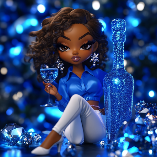 A Beautiful African American Woman at Christmas Party