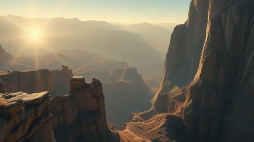 A Bible Warrior Overlooking Canyon and Mountain A Bible Warrior Overlooking Canyon and Mountain
