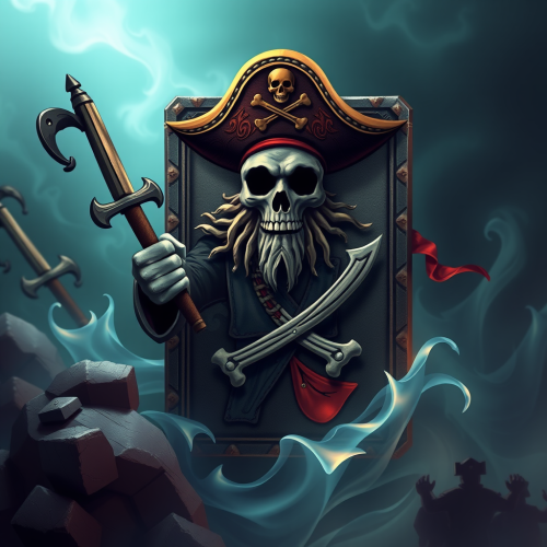 A Blank Pirate-Themed Fantasy Card Design