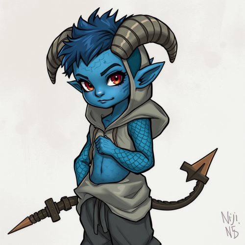 A Blue, Scaled, Fey Protagonist in Fantasy Spring