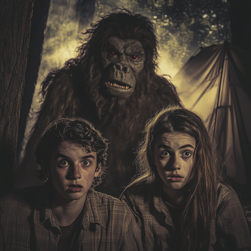 A Bright Forest: Teens Face Bigfoot in Scary Halloween