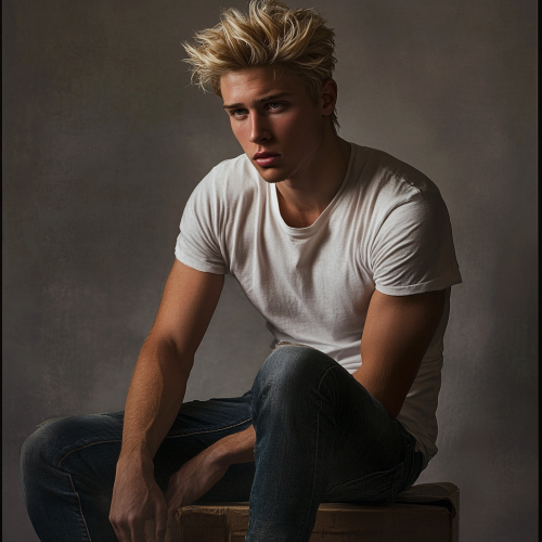 A Calvin Klein ad featuring Austin Butler