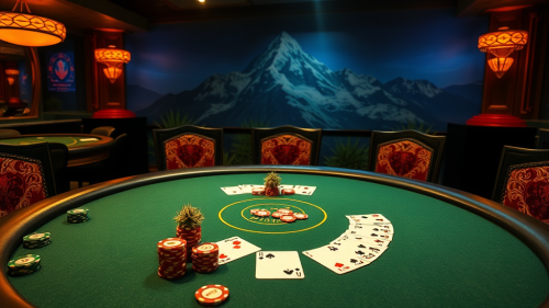 A Casino with Marijuana-Themed Poker and Chips