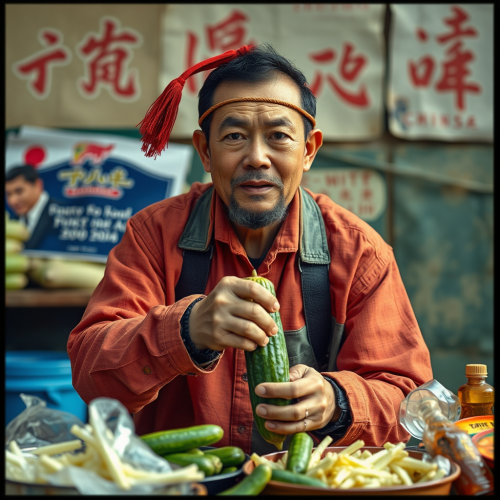 A Chinese Man Transformed into a Pickle
