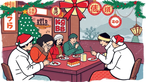 A Christmas Gathering at K and B Sushi